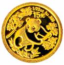 China Gold Panda Gedenkausgabe / Besonderausgabe: 25 Jahre Goldbarrenmünzen-Panda 2007, Satz / Set, 25 x 15 Yuan (1/25 oz)