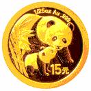 China Gold Panda Gedenkausgabe / Besonderausgabe: 25 Jahre Goldbarrenmünzen-Panda 2007, Satz / Set, 25 x 15 Yuan (1/25 oz)