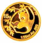 China Gold Panda Gedenkausgabe / Besonderausgabe: 25 Jahre Goldbarrenmünzen-Panda 2007, Satz / Set, 25 x 15 Yuan (1/25 oz)