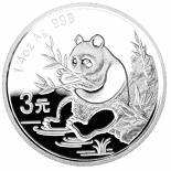 China Silber Panda Gedenkausgabe / Besonderausgabe: 25 Jahre Goldbarrenmünzen-Panda 2007, Satz / Set, 25 x 3 Yuan (1/4 oz)