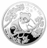 China Silber Panda Gedenkausgabe / Besonderausgabe: 25 Jahre Goldbarrenmünzen-Panda 2007, Satz / Set, 25 x 3 Yuan (1/4 oz)