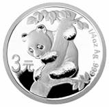 China Silber Panda Gedenkausgabe / Besonderausgabe: 25 Jahre Goldbarrenmünzen-Panda 2007, Satz / Set, 25 x 3 Yuan (1/4 oz)