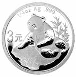 China Silber Panda Gedenkausgabe / Besonderausgabe: 25 Jahre Goldbarrenmünzen-Panda 2007, Satz / Set, 25 x 3 Yuan (1/4 oz)