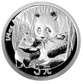 China Silber Panda Gedenkausgabe / Besonderausgabe: 25 Jahre Goldbarrenmünzen-Panda 2007, Satz / Set, 25 x 3 Yuan (1/4 oz)