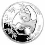 China Silber Panda Gedenkausgabe / Besonderausgabe: 25 Jahre Goldbarrenmünzen-Panda 2007, Satz / Set, 25 x 3 Yuan (1/4 oz)