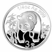 China Silber Panda Gedenkausgabe / Besonderausgabe: 25 Jahre Goldbarrenmünzen-Panda 2007, Satz / Set, 25 x 3 Yuan (1/4 oz)